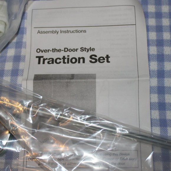 NIB Invacare Neck Back Traction Set Overdoor Cervical Kit 20 lb Weight Bag - Picture 5 of 8